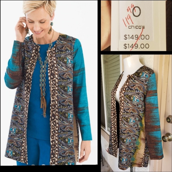 Chico's Jackets & Blazers - New $149 CHICO'S open front crinkle jacket 0 SMALL